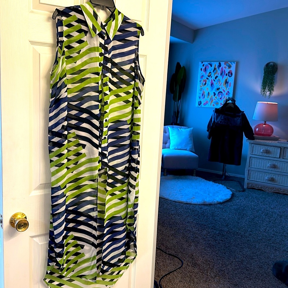 Sheer sleeveless overtop sz 16W